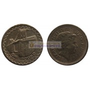 Великобритания 1 фунт 2005 год Висячий мост через Менай Королева Елизавета II