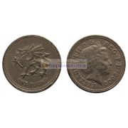 Великобритания 1 фунт 2000 год Королева Елизавета II