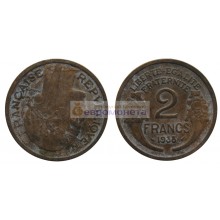 Франция Третья Республика 2 франка 1938 год Франция Третья Республика 2 франка 1938 год