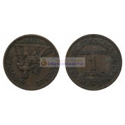 Франция Третья Республика 1 франк 1924 год