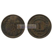 Франция Третья Республика 1 франк 1931 год Франция Третья Республика 1 франк 1931 год