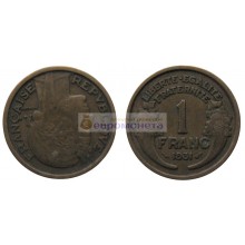 Франция Третья Республика 1 франк 1931 год Франция Третья Республика 1 франк 1931 год