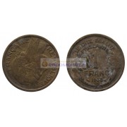 Франция Третья Республика 1 франк 1938 год