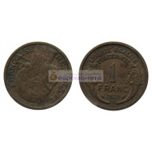 Франция Третья Республика 1 франк 1939 год Франция Третья Республика 1 франк 1939 год