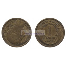 Франция Третья Республика 1 франк 1939 год Франция Третья Республика 1 франк 1939 год