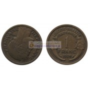 Франция Третья Республика 1 франк 1939 год