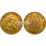 Германская империя Пруссия 20 марок 1888 год "A" Фридрих III. Золото