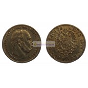 Германская империя Пруссия 10 марок 1877 год "А" Вильгельм I. Золото