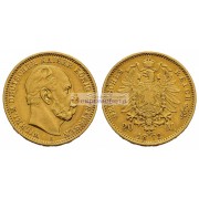 Германская империя Пруссия 20 марок 1872 год "A" Вильгельм I. Золото