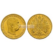 Австрия 20 крон 1915 год. Франц Иосиф I. Золото