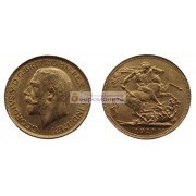 Великобритания 1 фунт (соверен) 1911 год. Святой Георгий с драконом. Золото.