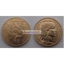 Франция Третья Республика 20 франков 1911 год. Золото.