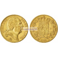 Королевство Франция 20 франков 1819 год A - Париж. Золото.
