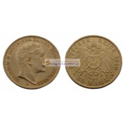 Германская империя Пруссия 20 марок 1910 год A . Золото