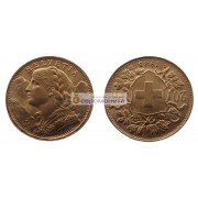 Швейцария 20 франков 1935 год. Золото.
