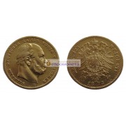 Германская империя Пруссия 10 марок 1873 год "B" Вильгельм I. Золото