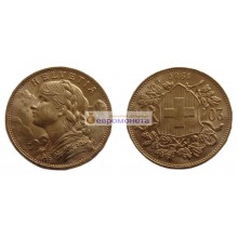 Швейцария 20 франков 1930 год. Золото