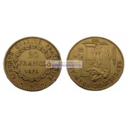 Франция Третья Республика 20 франков 1875 год. Золото