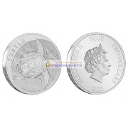 Ниуэ 2 доллара 2022 год Черепаха Бисса. Серебро. Унция