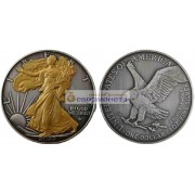 США 1 доллар 2022 год Американский серебряный орёл (Орёл с дубовой веткой). Серебро. Унция (Антиквариат, золото)
