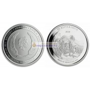 Восточные Карибы - Сент-Китс и Невис 2 доллара 2020 год. Серебро. Унция