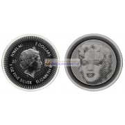 Токелау 5 долларов 2022 год Иконы - Мэрилин Монро. Prooflike. Серебро. Унция