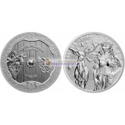 Валькирия: Остара Германия 5 марок 2023 год 1 унция серебра 9999 пробы. Germania Mint.