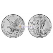 США 1 доллар 2023 год американский серебряный орёл. Серебро. Унция