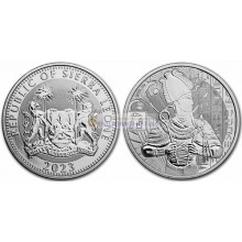 Республика Сьерра-Леоне 1 доллар 2023 год Египетские боги: Осирис. Серебро. Унция