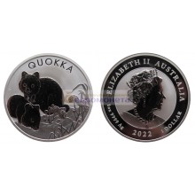 Австралия 1 доллар 2022 год Квокка. Серебро. Унция Австралия 1 доллар 2022 год Квокка. Серебро. Унция