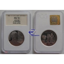 Польша 10 злотых 2008 год Бронислав Пилсудский серебро слаб PR70