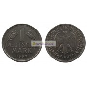 ФРГ 1 марка 1990 год F монетный двор Баден-Вюртемберга, Штутгарт.