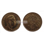 Германская империя Пруссия 10 марок 1907 год "A". Золото