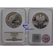 Польша 20 злотых 2008 Сапсан (лат. Falco Peregrinus ) слаб PR68 серебро