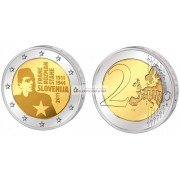 Словения 2 евро 2011 год АЦ 100 лет со дня рождения Франца Розмана, биметалл. АЦ из ролла