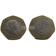Иордания 1/2 (пол) динара 2000 год. биметалл