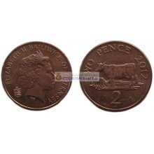 Гернси 2 пенса 2012 год. Елизавета II