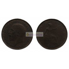 Великобритания 1 фартинг 1927 год. Король Георг V