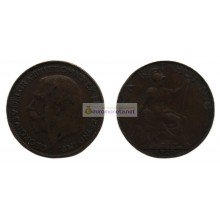 Великобритания 1 фартинг 1920 год. Король Георг V