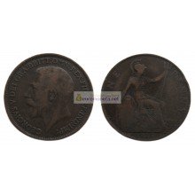 Великобритания 1 пенни 1915 год. Король Георг V Великобритания 1 пенни 1915 год. Король Георг V