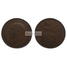 Великобритания 1 пенни 1930 год. Король Георг V