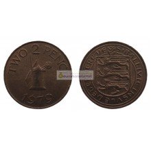 Гернси 2 пенса 1979 год. Королева Елизавета II