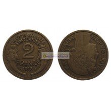Франция Третья Республика 2 франка 1938 год