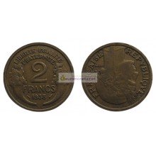 Франция Третья Республика 2 франка 1938 год