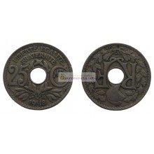 Франция Третья Республика 25 сантимов 1918 год