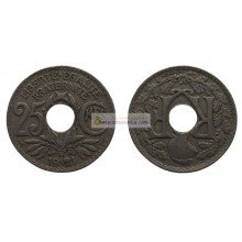 Франция Третья Республика 25 сантимов 1921 год