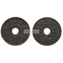 Франция Третья Республика 25 сантимов 1917 год
