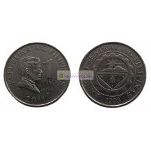 Республика Филиппины 1 песо 2011 год.
