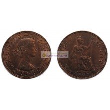 Великобритания 1 пенни 1967 год. Королева Елизавета II