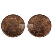 Великобритания 1/2 пенни (полпенни) 1967 год. Королева Елизавета II
